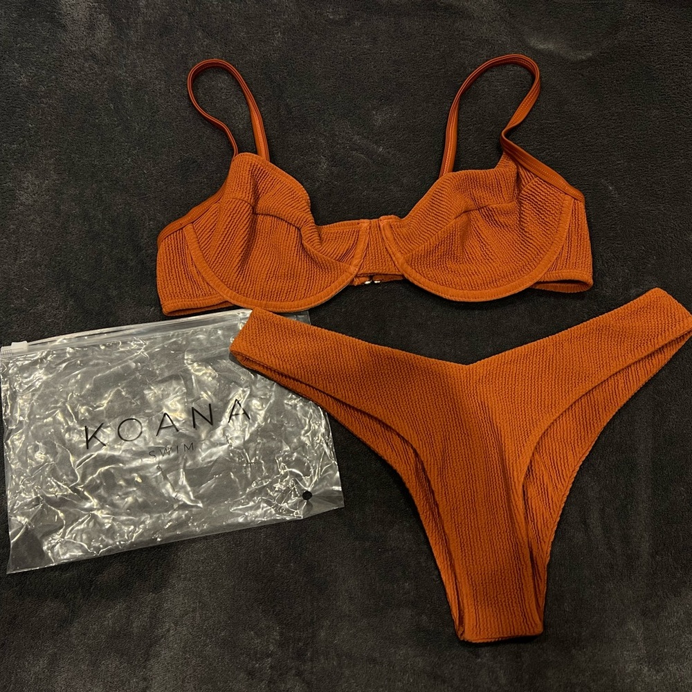 Copper colored koana swim set